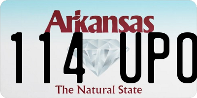 AR license plate 114UPO