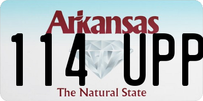 AR license plate 114UPP