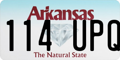 AR license plate 114UPQ