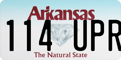AR license plate 114UPR