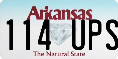 AR license plate 114UPS