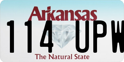 AR license plate 114UPW