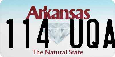AR license plate 114UQA
