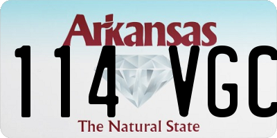 AR license plate 114VGC