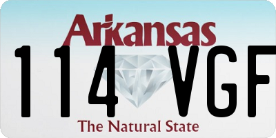 AR license plate 114VGF