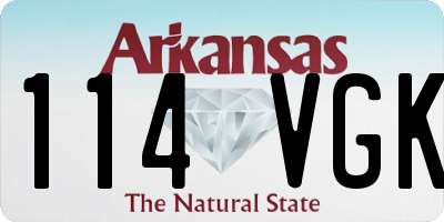 AR license plate 114VGK