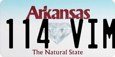 AR license plate 114VIM