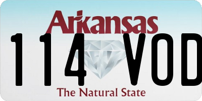 AR license plate 114VOD