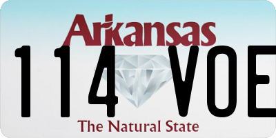 AR license plate 114VOE