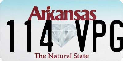 AR license plate 114VPG