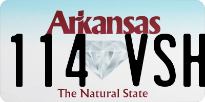 AR license plate 114VSH