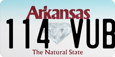 AR license plate 114VUB