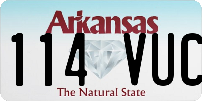 AR license plate 114VUC