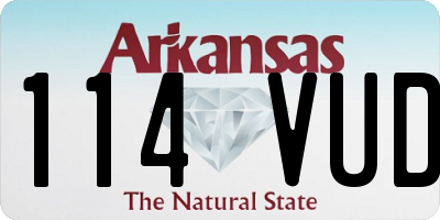 AR license plate 114VUD