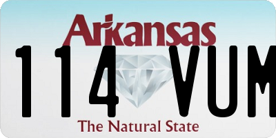 AR license plate 114VUM