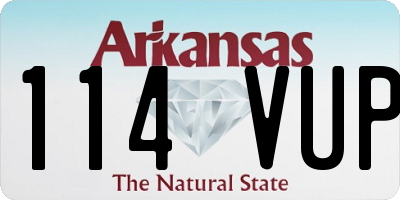 AR license plate 114VUP