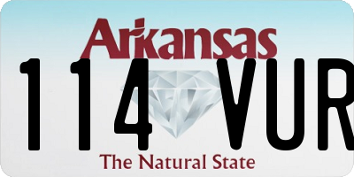 AR license plate 114VUR