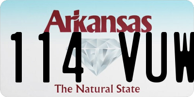 AR license plate 114VUW