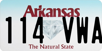 AR license plate 114VWA