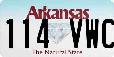 AR license plate 114VWC