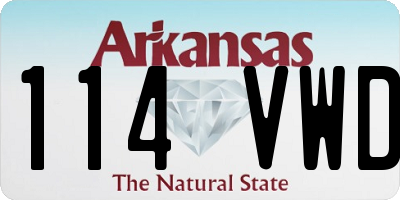 AR license plate 114VWD