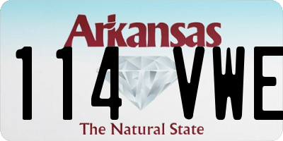 AR license plate 114VWE