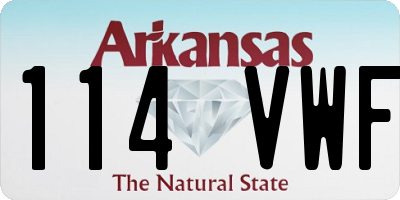 AR license plate 114VWF