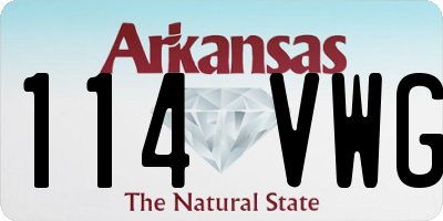 AR license plate 114VWG