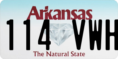 AR license plate 114VWH