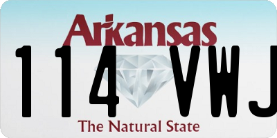AR license plate 114VWJ