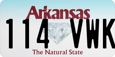AR license plate 114VWK