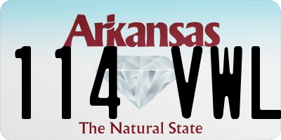 AR license plate 114VWL