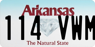 AR license plate 114VWM