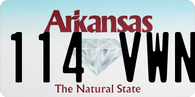 AR license plate 114VWN