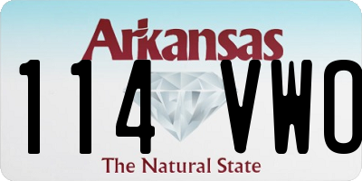 AR license plate 114VWO