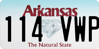 AR license plate 114VWP