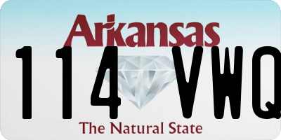AR license plate 114VWQ