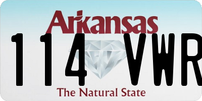 AR license plate 114VWR