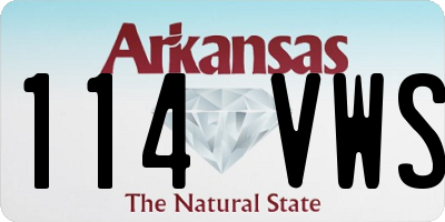 AR license plate 114VWS