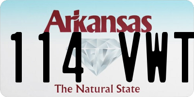 AR license plate 114VWT