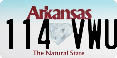 AR license plate 114VWU