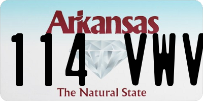AR license plate 114VWV