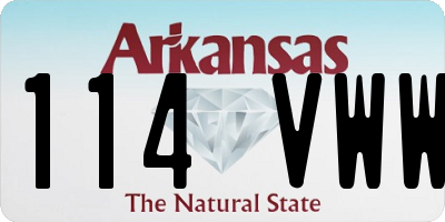 AR license plate 114VWW