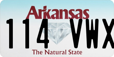 AR license plate 114VWX