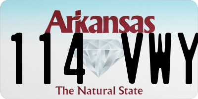 AR license plate 114VWY