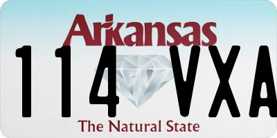 AR license plate 114VXA