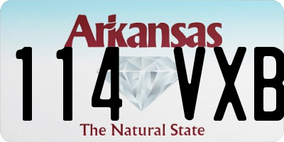 AR license plate 114VXB