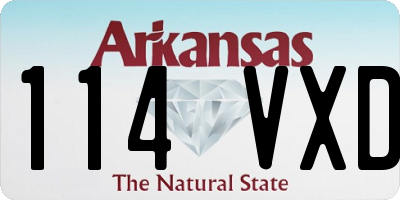 AR license plate 114VXD