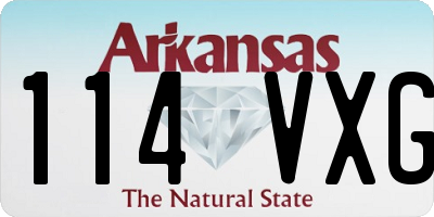 AR license plate 114VXG