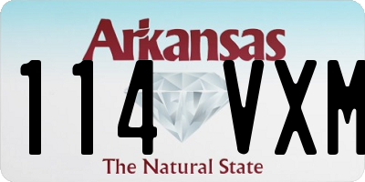 AR license plate 114VXM